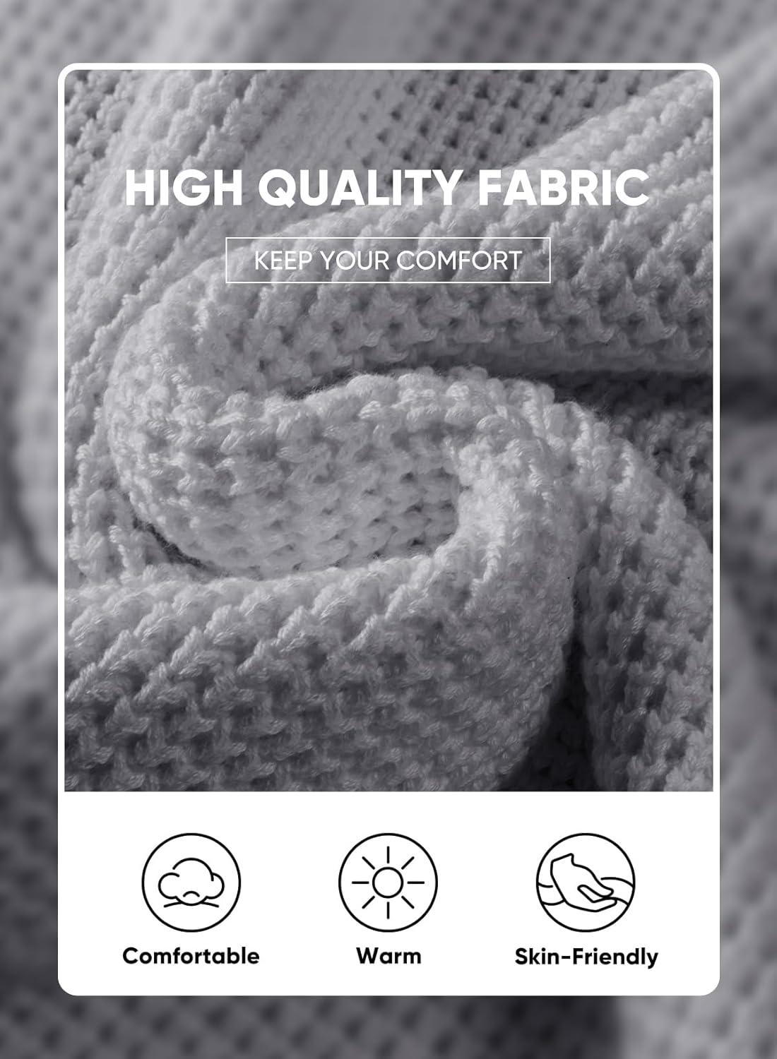 imageJMIERR Mens Crewneck Pullover Sweater Waffle Textured Knitted Sweaters Casual Loose Fit Sweaters with Ribbing Edge03 Light Grey