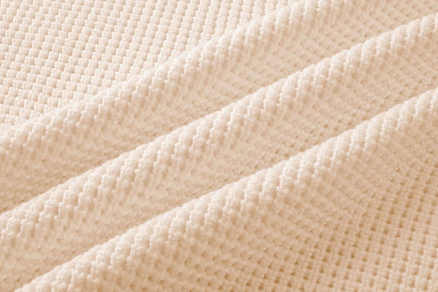 imageJMIERR Mens Crewneck Pullover Sweater Waffle Textured Knitted Sweaters Casual Loose Fit Sweaters with Ribbing Edge07 Apricot