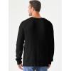imageJMIERR Mens Crewneck Pullover Sweater Waffle Textured Knitted Sweaters Casual Loose Fit Sweaters with Ribbing Edge02 Black