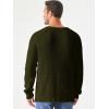 imageJMIERR Mens Crewneck Pullover Sweater Waffle Textured Knitted Sweaters Casual Loose Fit Sweaters with Ribbing Edge04 Moss Green
