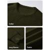 imageJMIERR Mens Crewneck Pullover Sweater Waffle Textured Knitted Sweaters Casual Loose Fit Sweaters with Ribbing Edge04 Moss Green