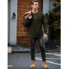 imageJMIERR Mens Crewneck Pullover Sweater Waffle Textured Knitted Sweaters Casual Loose Fit Sweaters with Ribbing Edge04 Moss Green