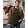 imageJMIERR Mens Crewneck Pullover Sweater Waffle Textured Knitted Sweaters Casual Loose Fit Sweaters with Ribbing Edge04 Moss Green