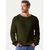 imageJMIERR Mens Crewneck Pullover Sweater Waffle Textured Knitted Sweaters Casual Loose Fit Sweaters with Ribbing Edge04 Moss Green