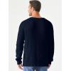 imageJMIERR Mens Crewneck Pullover Sweater Waffle Textured Knitted Sweaters Casual Loose Fit Sweaters with Ribbing Edge04 Navy Blue
