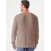 imageJMIERR Mens Crewneck Pullover Sweater Waffle Textured Knitted Sweaters Casual Loose Fit Sweaters with Ribbing Edge05 Smoke Graykhaki