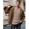 imageJMIERR Mens Crewneck Pullover Sweater Waffle Textured Knitted Sweaters Casual Loose Fit Sweaters with Ribbing Edge05 Smoke Graykhaki