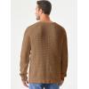 imageJMIERR Mens Crewneck Pullover Sweater Waffle Textured Knitted Sweaters Casual Loose Fit Sweaters with Ribbing Edge06 Khaki