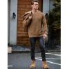 imageJMIERR Mens Crewneck Pullover Sweater Waffle Textured Knitted Sweaters Casual Loose Fit Sweaters with Ribbing Edge06 Khaki