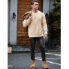 imageJMIERR Mens Crewneck Pullover Sweater Waffle Textured Knitted Sweaters Casual Loose Fit Sweaters with Ribbing Edge07 Apricot