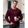 imageJMIERR Mens Crewneck Pullover Sweater Waffle Textured Knitted Sweaters Casual Loose Fit Sweaters with Ribbing Edge07 Burgundy
