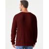 imageJMIERR Mens Crewneck Pullover Sweater Waffle Textured Knitted Sweaters Casual Loose Fit Sweaters with Ribbing Edge07 Burgundy