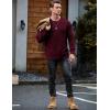 imageJMIERR Mens Crewneck Pullover Sweater Waffle Textured Knitted Sweaters Casual Loose Fit Sweaters with Ribbing Edge07 Burgundy