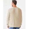 imageJMIERR Mens Crewneck Pullover Sweater Waffle Textured Knitted Sweaters Casual Loose Fit Sweaters with Ribbing Edge08 Light Khaki