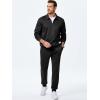 imageJMIERR Mens Track Suits 2 Piece Outfits Quarter Zipper Polo Shirt Tracksuit ampamp Joggers Sweatpants Sweatsuit SetsBlack