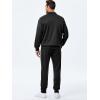 imageJMIERR Mens Track Suits 2 Piece Outfits Quarter Zipper Polo Shirt Tracksuit ampamp Joggers Sweatpants Sweatsuit SetsBlack