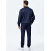 imageJMIERR Mens Track Suits 2 Piece Outfits Quarter Zipper Polo Shirt Tracksuit ampamp Joggers Sweatpants Sweatsuit SetsBlue