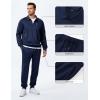 imageJMIERR Mens Track Suits 2 Piece Outfits Quarter Zipper Polo Shirt Tracksuit ampamp Joggers Sweatpants Sweatsuit SetsBlue