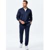 imageJMIERR Mens Track Suits 2 Piece Outfits Quarter Zipper Polo Shirt Tracksuit ampamp Joggers Sweatpants Sweatsuit SetsBlue