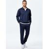 imageJMIERR Mens Track Suits 2 Piece Outfits Quarter Zipper Polo Shirt Tracksuit ampamp Joggers Sweatpants Sweatsuit SetsBlue