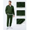 imageJMIERR Mens Track Suits 2 Piece Outfits Quarter Zipper Polo Shirt Tracksuit ampamp Joggers Sweatpants Sweatsuit SetsGreen