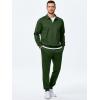 imageJMIERR Mens Track Suits 2 Piece Outfits Quarter Zipper Polo Shirt Tracksuit ampamp Joggers Sweatpants Sweatsuit SetsGreen