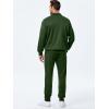 imageJMIERR Mens Track Suits 2 Piece Outfits Quarter Zipper Polo Shirt Tracksuit ampamp Joggers Sweatpants Sweatsuit SetsGreen