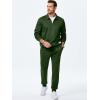 imageJMIERR Mens Track Suits 2 Piece Outfits Quarter Zipper Polo Shirt Tracksuit ampamp Joggers Sweatpants Sweatsuit SetsGreen