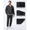 imageJMIERR Mens Track Suits 2 Piece Outfits Quarter Zipper Polo Shirt Tracksuit ampamp Joggers Sweatpants Sweatsuit SetsGrey