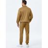 imageJMIERR Mens Track Suits 2 Piece Outfits Quarter Zipper Polo Shirt Tracksuit ampamp Joggers Sweatpants Sweatsuit SetsKhaki
