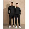 imageJMIERR 2025 Men Fall Tracksuit 2 Piece Set Old Money Polo Quarter Zip Twill Sweatsuits Jogging Sweatpants Loungewear1 Black