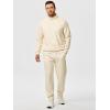 imageJMIERR 2025 Men Fall Tracksuit 2 Piece Set Old Money Polo Quarter Zip Twill Sweatsuits Jogging Sweatpants LoungewearB Beige