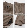 imageJMIERR 2025 Men Fall Tracksuit 2 Piece Set Old Money Polo Quarter Zip Twill Sweatsuits Jogging Sweatpants LoungewearBrown