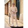 imageJMIERR Mens 2 Piece Outfits Crew Neck Sweatshirt Tracksuit ampamp Joggers Sweatpants Sweatsuit SetBeige