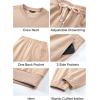 imageJMIERR Mens 2 Piece Outfits Crew Neck Sweatshirt Tracksuit ampamp Joggers Sweatpants Sweatsuit SetBeige