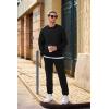imageJMIERR Mens 2 Piece Outfits Crew Neck Sweatshirt Tracksuit ampamp Joggers Sweatpants Sweatsuit SetBlack