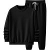 imageJMIERR Mens 2 Piece Outfits Crew Neck Sweatshirt Tracksuit ampamp Joggers Sweatpants Sweatsuit SetBlack