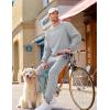 imageJMIERR Mens 2 Piece Outfits Crew Neck Sweatshirt Tracksuit ampamp Joggers Sweatpants Sweatsuit SetLight Grey