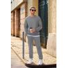 imageJMIERR Mens 2 Piece Outfits Crew Neck Sweatshirt Tracksuit ampamp Joggers Sweatpants Sweatsuit SetMedium Grey