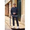 imageJMIERR Mens 2 Piece Outfits Crew Neck Sweatshirt Tracksuit ampamp Joggers Sweatpants Sweatsuit SetNavy Blue