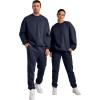 imageJMIERR Mens 2 Piece Outfits Crew Neck Sweatshirt Tracksuit ampamp Joggers Sweatpants Sweatsuit SetNavy Blue