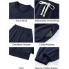 imageJMIERR Mens 2 Piece Outfits Crew Neck Sweatshirt Tracksuit ampamp Joggers Sweatpants Sweatsuit SetNavy Blue
