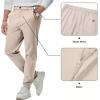 imageJMIERR Mens Chino Pants Casual Stretch Waist Tapered Trousers with PocketsE Apricot