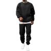 imageJMIERR Mens 2 Piece Outfits Crew Neck Sweatshirt Tracksuit ampamp Joggers Sweatpants Sweatsuit SetBlack