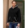 imageJMIERR Mens Cotton Casual Hoodies Sweatshirts Fashion Long Sleeve Drawstring Fleece Pullover Hoodie with PocketsA Black