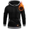 imageJMIERR Mens Cotton Casual Hoodies Sweatshirts Fashion Long Sleeve Drawstring Fleece Pullover Hoodie with PocketsA Black