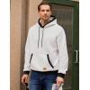 imageJMIERR Mens Cotton Casual Hoodies Sweatshirts Fashion Long Sleeve Drawstring Fleece Pullover Hoodie with PocketsA White