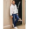 imageJMIERR Mens Cotton Casual Hoodies Sweatshirts Fashion Long Sleeve Drawstring Fleece Pullover Hoodie with PocketsA White