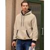 imageJMIERR Mens Cotton Casual Hoodies Sweatshirts Fashion Long Sleeve Drawstring Fleece Pullover Hoodie with PocketsApricot