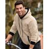 imageJMIERR Mens Cotton Casual Hoodies Sweatshirts Fashion Long Sleeve Drawstring Fleece Pullover Hoodie with PocketsApricot